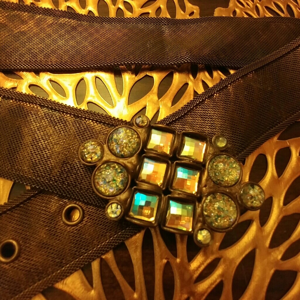 Sarah Cavender Brown Metal Mesh Belt
